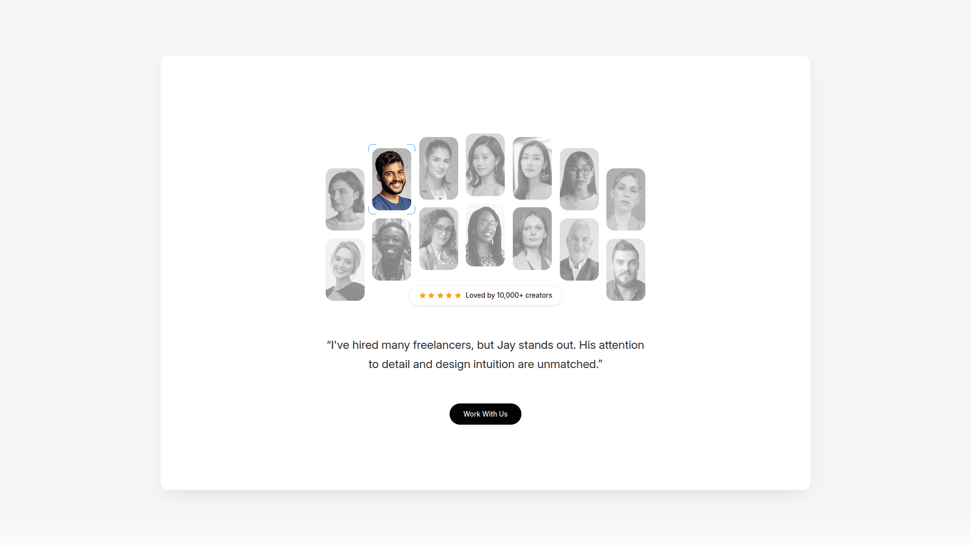 Testimonial Block preview